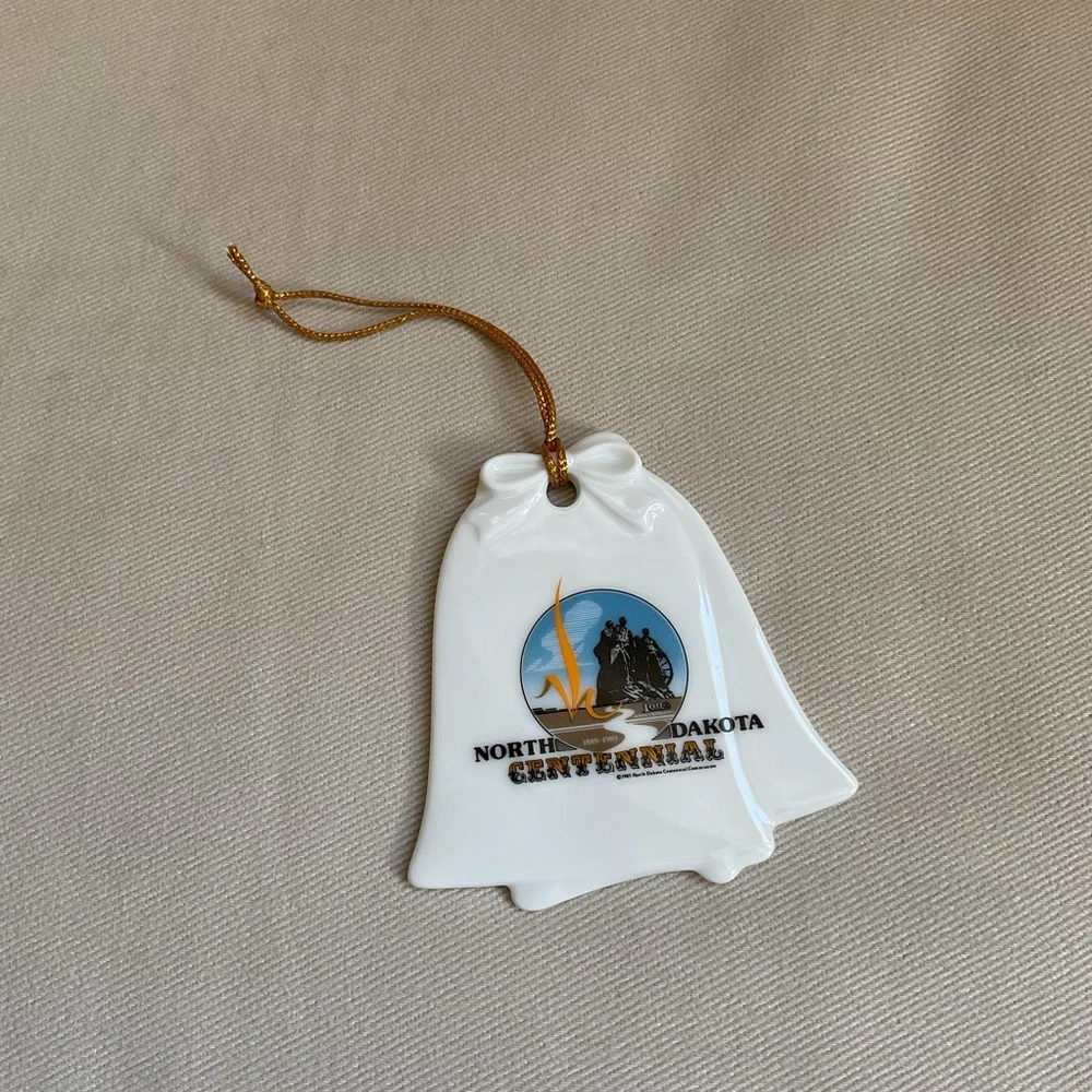 Vintage 1989 North Dakota 100 Year Centennial Anniversary Ornament